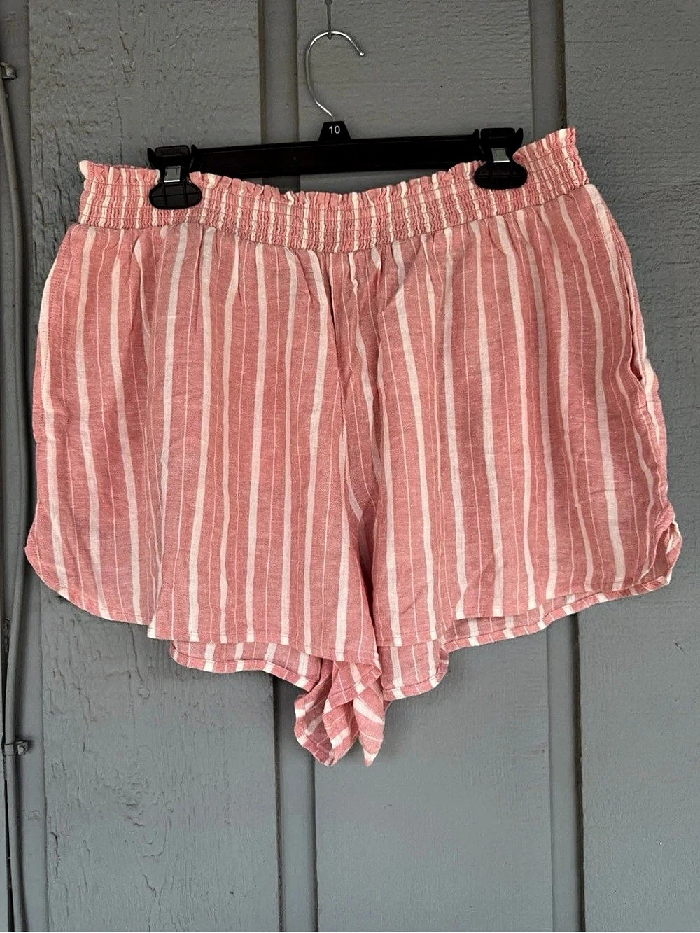 Aerie Striped High Waist Shorts in Pink & White Size XL NWT